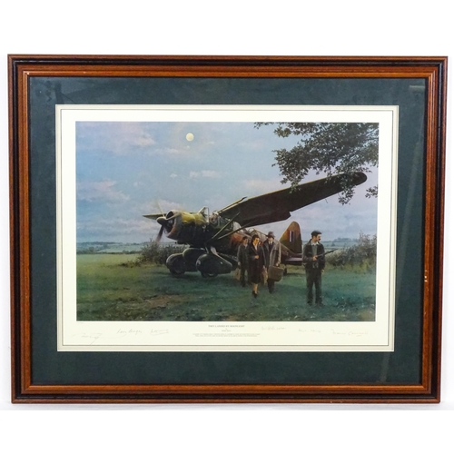 1913 - After Robert Taylor (b.1946), Signed limited edition print, They Landed by Moonlight. signed by the ... 