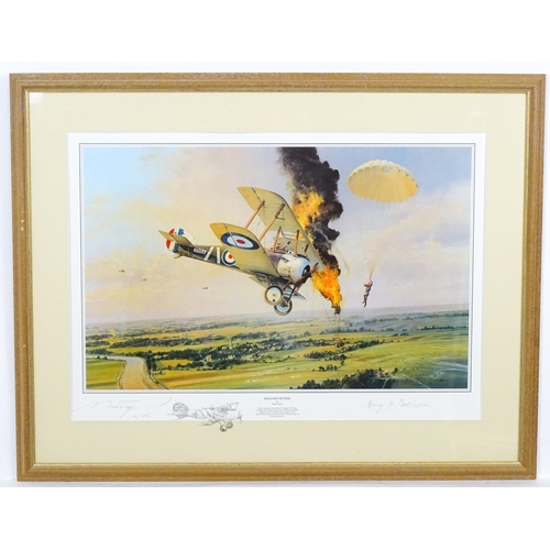 1914 - After Robert Taylor (b.1946), Signed limited edition print, Balloon Buster, depicting a Sopworth Cam... 