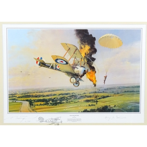 1914 - After Robert Taylor (b.1946), Signed limited edition print, Balloon Buster, depicting a Sopworth Cam... 