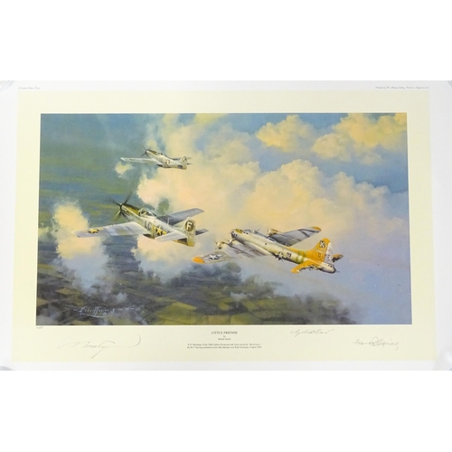 1918 - After Robert Taylor (b.1946), Signed limited edition print, Little Friends, depicting P-51 Mustangs ... 