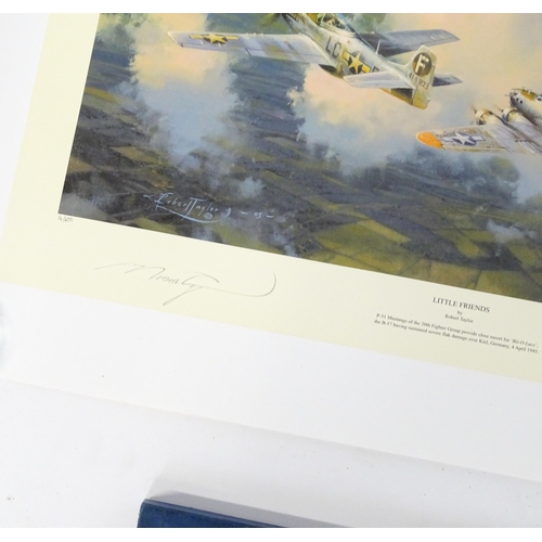 1918 - After Robert Taylor (b.1946), Signed limited edition print, Little Friends, depicting P-51 Mustangs ... 