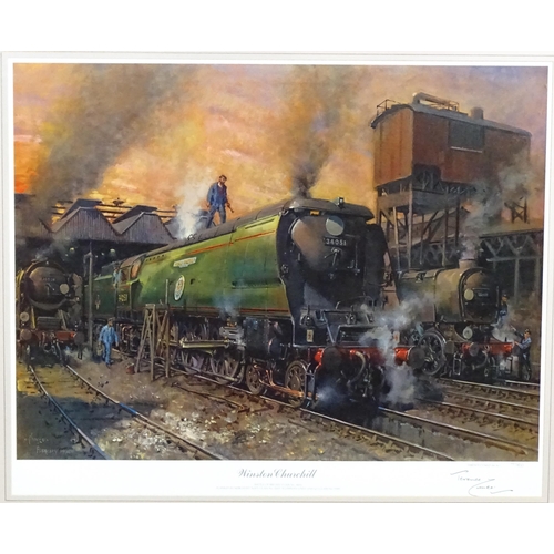 1922 - After Terence Cuneo (1907-1996), Two signed limited edition railway / train prints, La Fleche D'Or, ... 