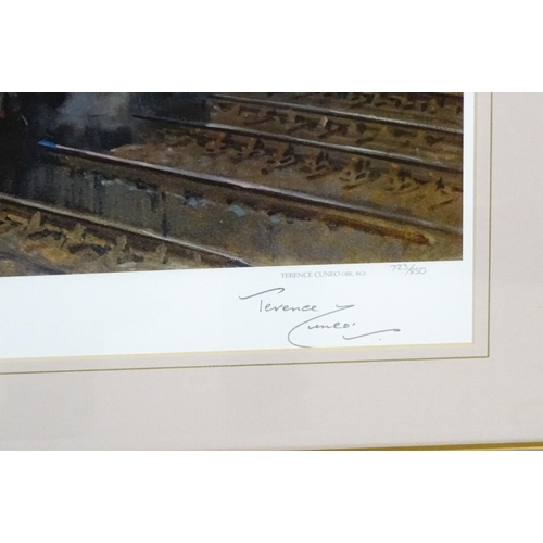 1922 - After Terence Cuneo (1907-1996), Two signed limited edition railway / train prints, La Fleche D'Or, ... 