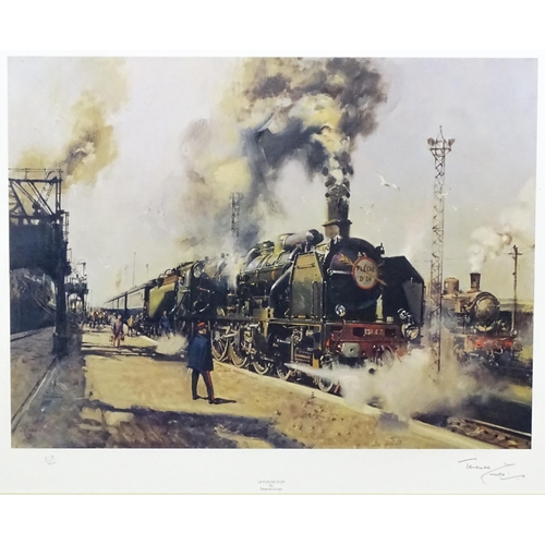 1922 - After Terence Cuneo (1907-1996), Two signed limited edition railway / train prints, La Fleche D'Or, ... 