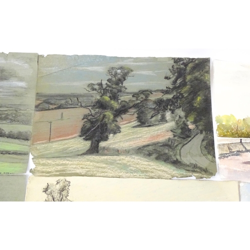 1933 - David Fred Tomlinson, 20th century, Watercolours and Pastels, Various landscape scenes to include Gl... 