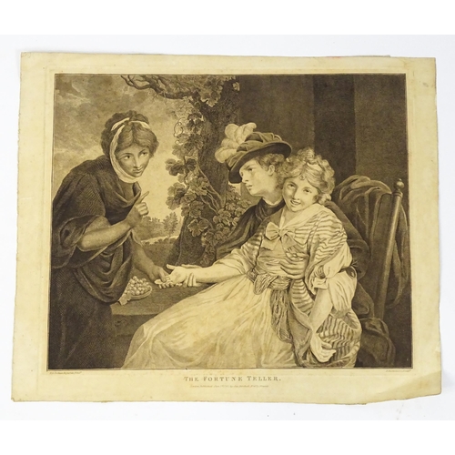 1944 - Francesco Bartolozzi after Sir Joshua Reynolds, 18th century, Engraving, The Fortune Teller. Publish... 