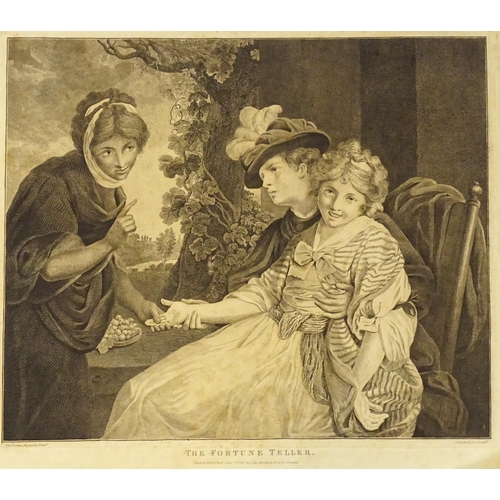 1944 - Francesco Bartolozzi after Sir Joshua Reynolds, 18th century, Engraving, The Fortune Teller. Publish... 