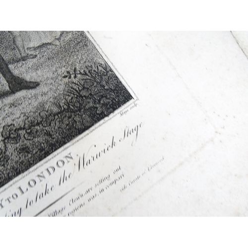 1945 - A quantity of 19th century engravings to include Julia's Journey to London after George Cruikshank, ... 