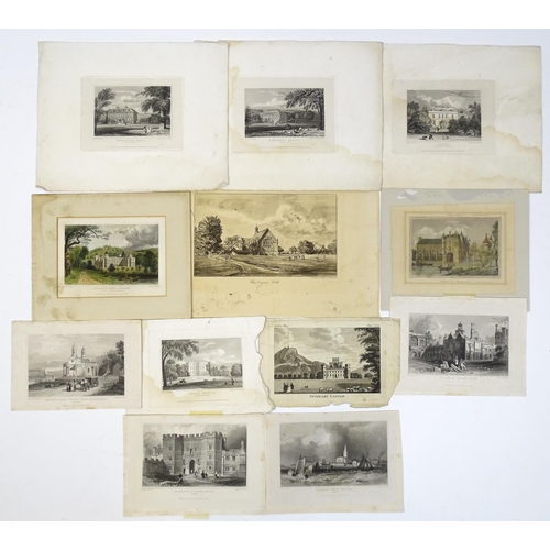 1946 - A quantity of 18th century and later engravings to include Inveraray Castle Scotland, King's Weston ... 