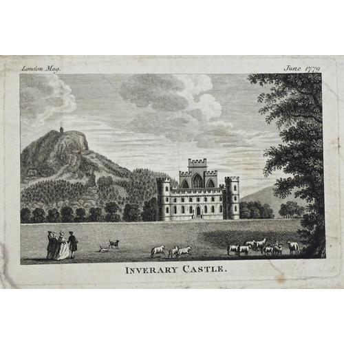 1946 - A quantity of 18th century and later engravings to include Inveraray Castle Scotland, King's Weston ... 