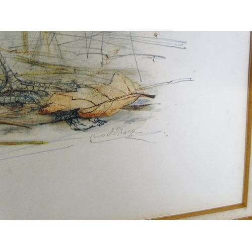 1947 - After Mads Stage (1922-2004), Danish School, Colour prints, Snipe, and Woodcock. Facsimile signature... 