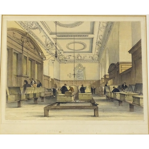 1948 - C. W. Radclyffe, 19th century, Lithograph, Interior of School Room, Winchester College. Approx. 9