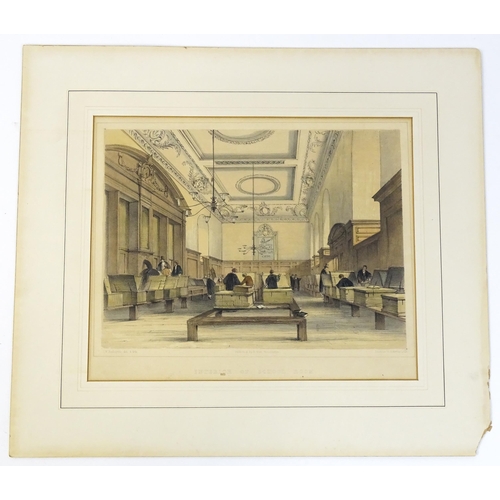 1948 - C. W. Radclyffe, 19th century, Lithograph, Interior of School Room, Winchester College. Approx. 9