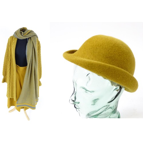 1309 - Vintage fashion / clothing: Four Christian Dior Tricots et Coordonnes, comprising a yellow ochre woo... 