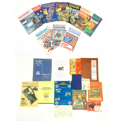 1971 - A quantity of early to mid Wireless / Radio and Television manuals, catalogues and magazines, to inc... 