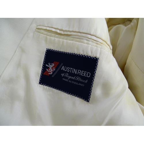 77 - Vintage Fashion / clothing: A white double breasted dinner jacket by Austin Reed. Chest approx. 38