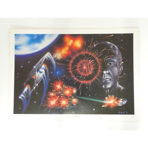 213 - A Stuart Howitt limited edition signed print, titled Locutus of Borg (Star Trek). Signed and numbere... 