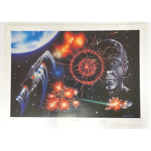 213 - A Stuart Howitt limited edition signed print, titled Locutus of Borg (Star Trek). Signed and numbere... 