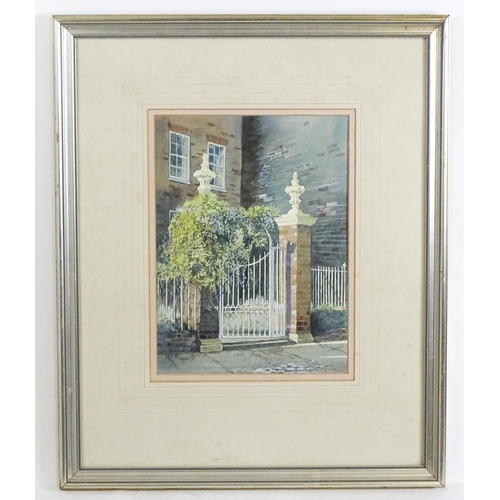 232 - Margaret Phipps, 20th century, Watercolour, Gateway in Millers Green. Signed dated (19)91 lower left... 