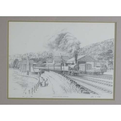 257 - A pair of limited edition railway / train / locomotive prints after John S Gibb (b. 1939), comprisin... 