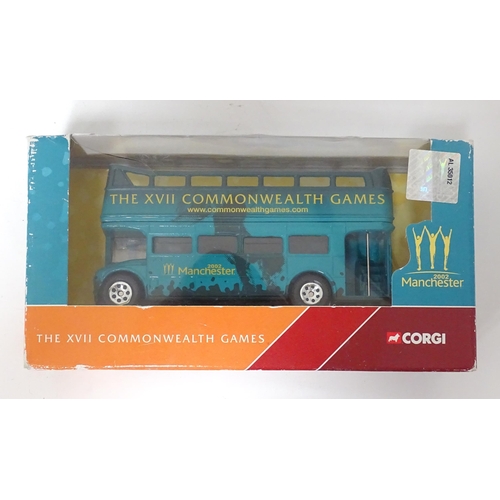 317 - Three Corgi Toys die cast scale model vehicles commemorating the Manchester 2002 Commonwealth Games ... 