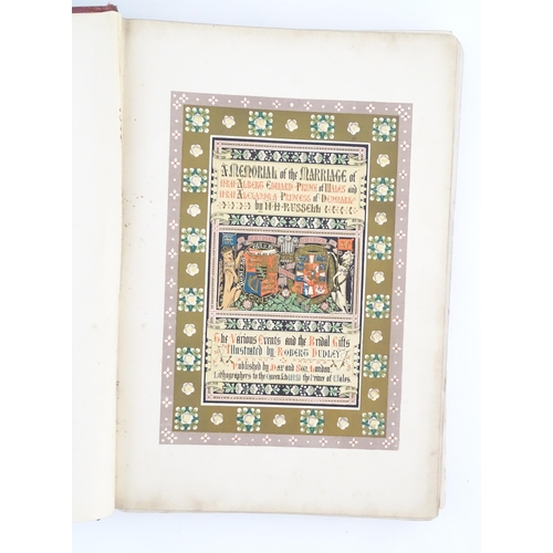 345 - Book: The Wedding at Windsor by W. H. Russell. A folio with chromolithograph plates of the wedding b... 