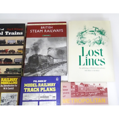 648 - Books: Eight books on the subject of trains / railways to include A Guide to the Steam Railways of G... 