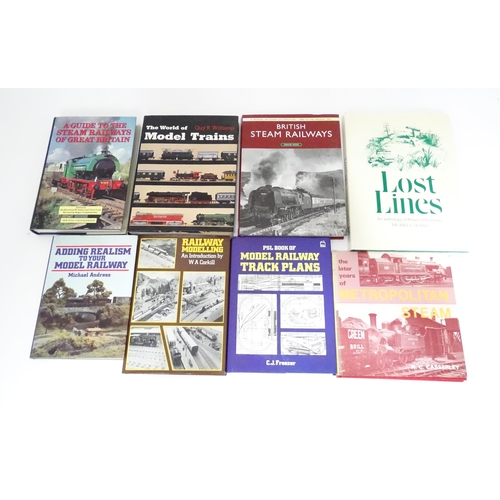 648 - Books: Eight books on the subject of trains / railways to include A Guide to the Steam Railways of G... 