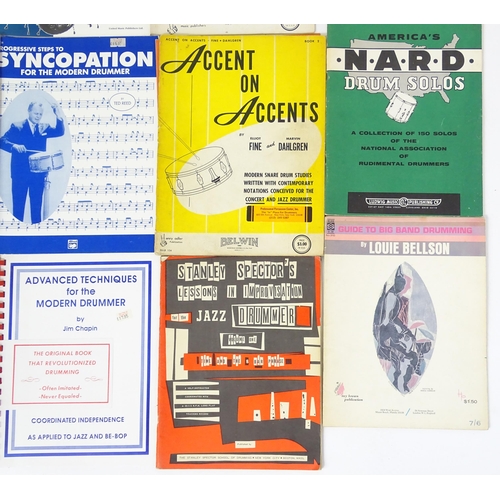 699 - A quantity of mid to late 20thC drum sheet music and tuition books, to include 'Norman Grossman's Th... 