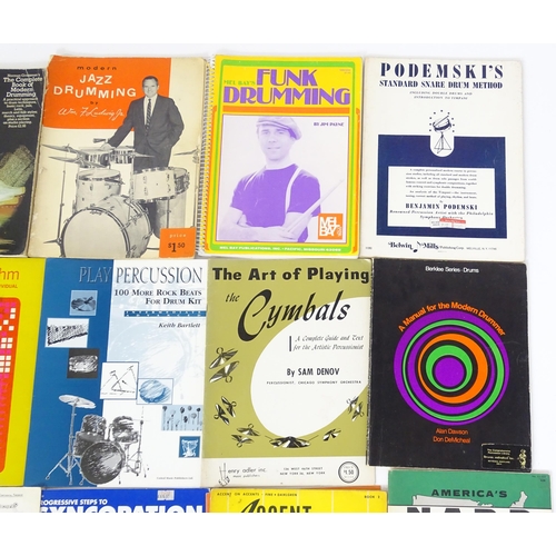 699 - A quantity of mid to late 20thC drum sheet music and tuition books, to include 'Norman Grossman's Th... 