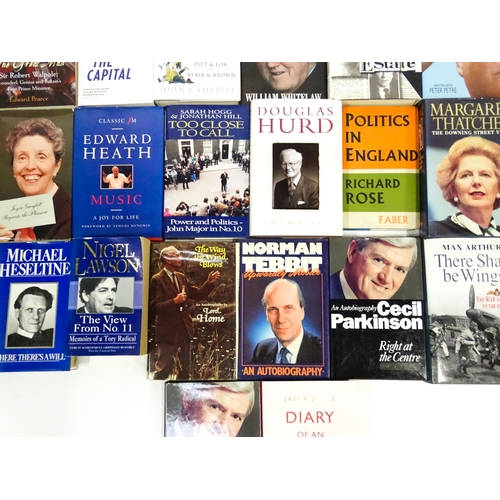 224 - Books: a quantity of books on the subject of politics, to include The Downing Street Years by Margar... 