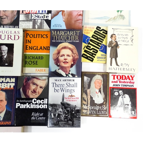 224 - Books: a quantity of books on the subject of politics, to include The Downing Street Years by Margar... 