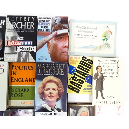 224 - Books: a quantity of books on the subject of politics, to include The Downing Street Years by Margar... 