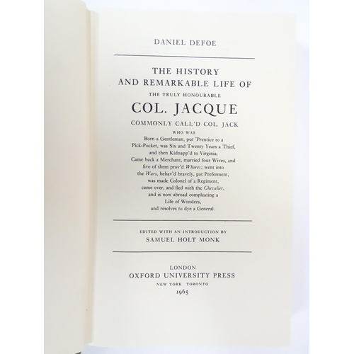 529 - Books: Five assorted hardback books, comprising 'Robinson Crusoe' by Daniel Defoe 1972, 'Black Misch... 