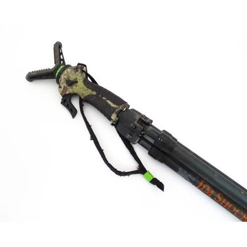 9 - A Primos 'Jim Shockey Edition Gen 2 Trigger Stick' deerstalking rifle tripod rest , with ergonomic g... 