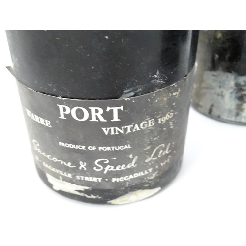 31 - A quantity of assorted bottles and part bottles of vintage port, to include Warre 1960 and Adams 196... 