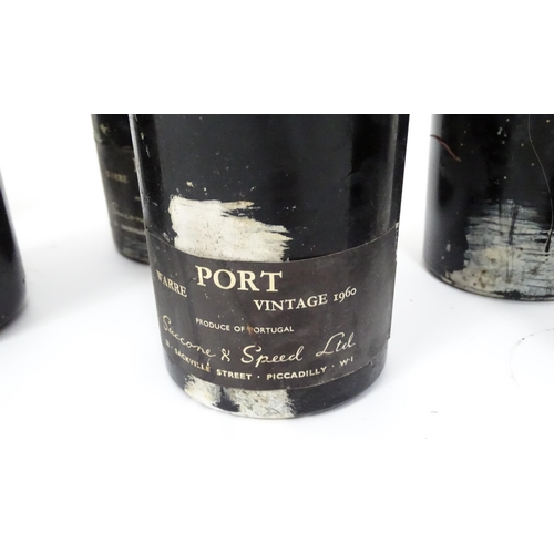 31 - A quantity of assorted bottles and part bottles of vintage port, to include Warre 1960 and Adams 196... 