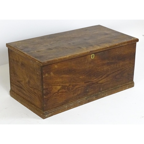 8 - An early 19thC elm blanket box. 34