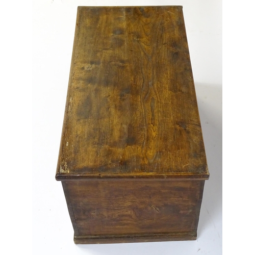 8 - An early 19thC elm blanket box. 34