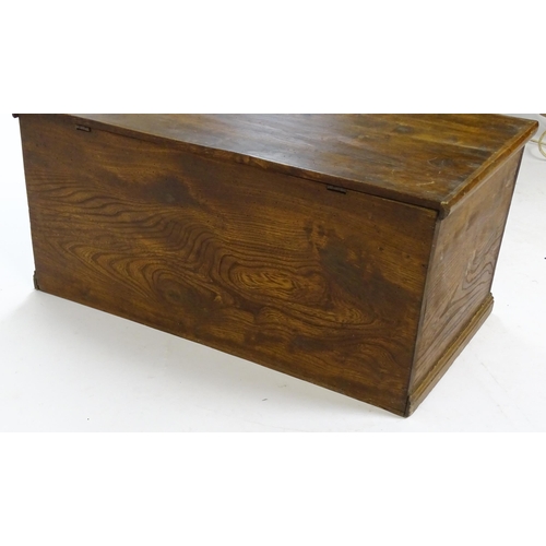 8 - An early 19thC elm blanket box. 34