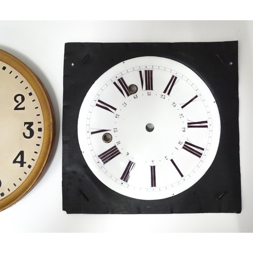 237 - Three assorted clock face dials to include a 19thC Counsell & Son (Ross-on-Wye) painted longcase dia... 