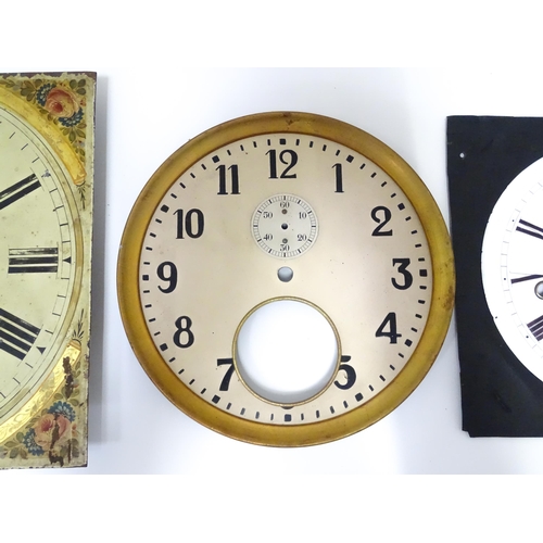 237 - Three assorted clock face dials to include a 19thC Counsell & Son (Ross-on-Wye) painted longcase dia... 