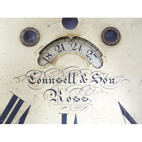 237 - Three assorted clock face dials to include a 19thC Counsell & Son (Ross-on-Wye) painted longcase dia... 