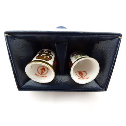 289 - A quantity of boxed Halcyon Days enamelled pill boxes and clock, together with boxed Royal Crown Der... 