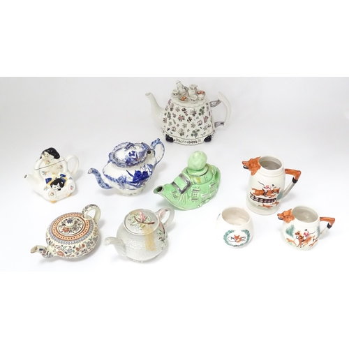 217 - A quantity of assorted ceramics to include novelty teapots, Sadler tea wares, etc. The largest 7 1/2... 