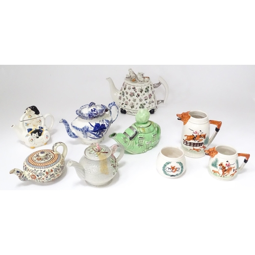 217 - A quantity of assorted ceramics to include novelty teapots, Sadler tea wares, etc. The largest 7 1/2... 