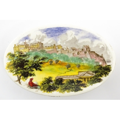 104 - A Royal Cauldon Bristol Ironstone tea caddy decorated with castle views. Marked under, Made especial... 