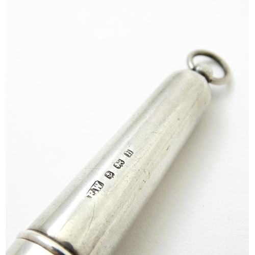 385 - A silver cheroot mouthpiece case hallmarked Birmingham 1907, maker Francis Webb. Approx. 2