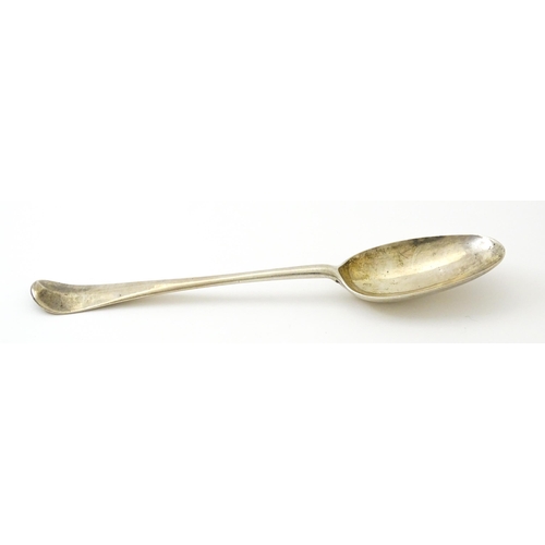 393 - A George II silver spoon with rat tail bowl, hallmarked London 1723, maker Edward Dymond. Approx. 8