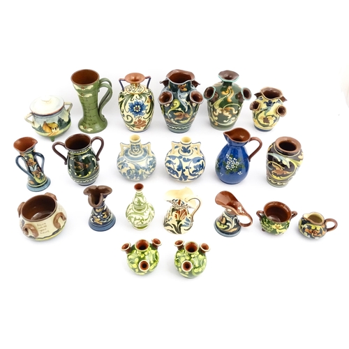 251 - A quantity of assorted Devon ceramics to include Allervale Pottery vases and jugs decorated with flo... 